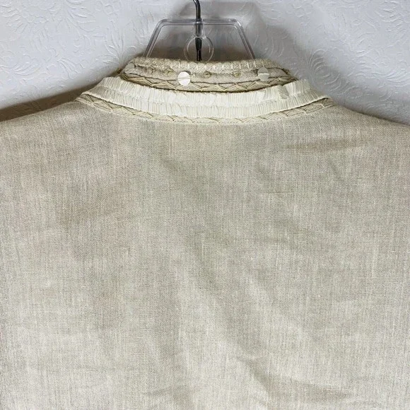 Chico’s Size 3 / XL Linen Blend Jacket - Picture 9 of 11